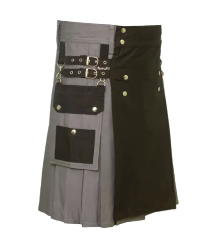 Grey & Black Scottish Hybrid Kilt