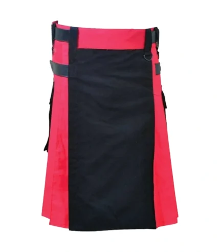 Red & Black Stylish Hybrid Kilt