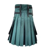 Green Hybrid Kilt With Double Cross Designe