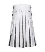 White Cotton Utility Hybrid Kilt