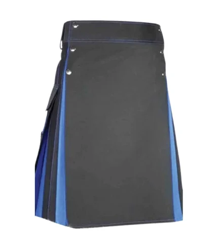 Traditional Black and Blue Hybrid Kilt