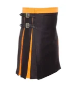 Stylish Black And Orange Hybrid Kilt