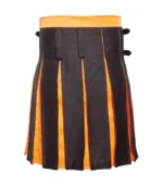 Stylish Black And Orange Hybrid Kilt