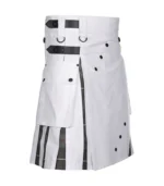 White Cotton Utility Hybrid Kilt