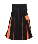 Black & Orange Stylish Utility Kilt