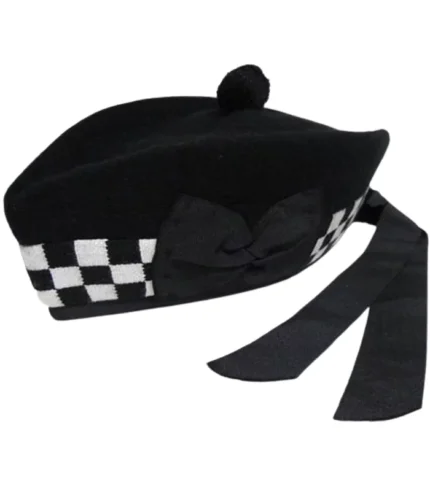 Black & White Dice Glengarry Hat