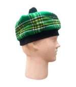 Buy Irish Green Tartan Tam O Shanter Hat