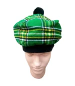 Buy Irish Green Tartan Tam O Shanter Hat