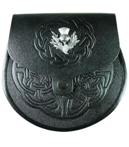 Buy Thistle Crest Embossed Leather Sporran