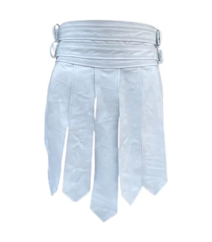 Buy White Warrior Leather Kilt