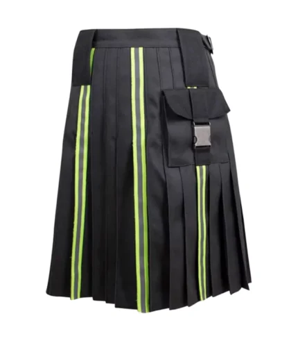 Custom Hand Made Black Firefighter Kilt