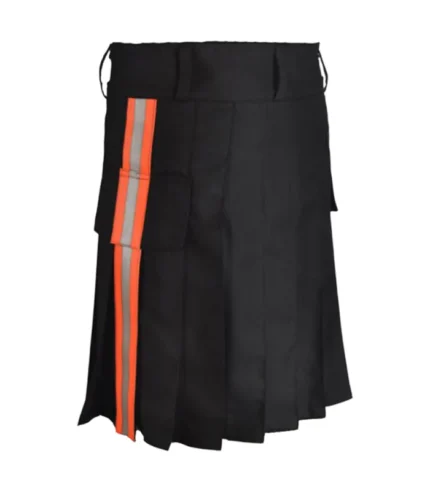 Custom Hand Made Black Firefighter Kilt