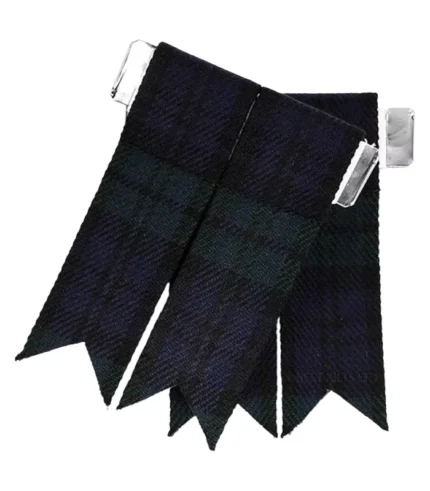 Custom Hand Made Black Kilt Flashes