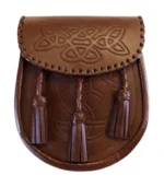 Custom Hand Made Brown Leather Sporran