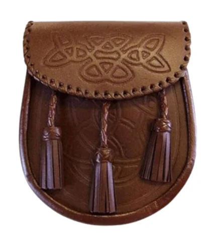 Custom Hand Made Brown Leather Sporran