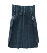 Custom Handmade Black Denim kilt