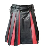 Custom Handmade Black Gladiator Leather Kilt