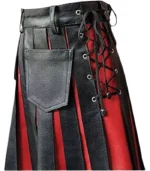 Custom Handmade Black Gladiator Leather Kilt