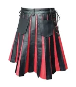 Custom Handmade Black Gladiator Leather Kilt