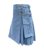 Custom Handmade Blue Denim Kilt