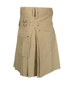 Custom Handmade Khaki Utility Kilt