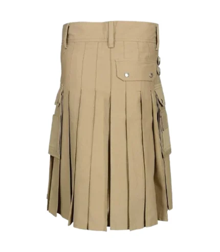 Custom Handmade Khaki Utility Kilt