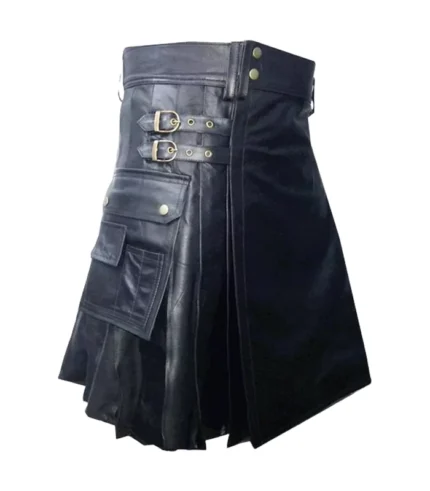 Custom Handmade Real Leather Kilt