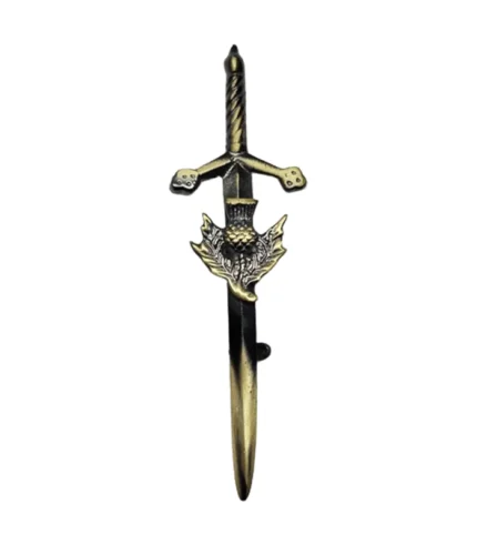 Custom Made Antique Thistle Sword Kilt Pin