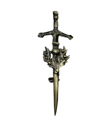 Custom Made Antique Thistle Sword Kilt Pin