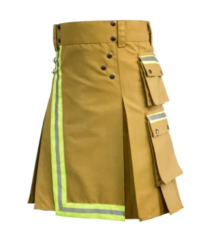 Custom Made Brown Firefighter Kilt