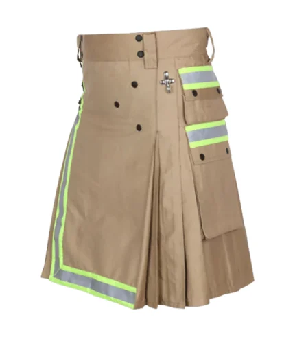 Custom Made Khaki Utility Kilt