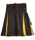 Custom Made Women Black&Yellow Hybrid Kilt