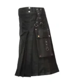 Custom Handmade Black Utility Kilt