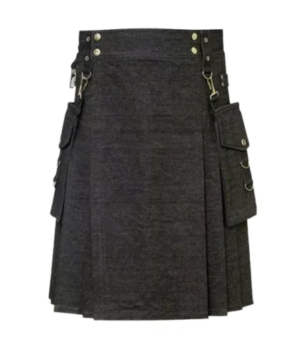 Elegant Stylish Denim Kilt