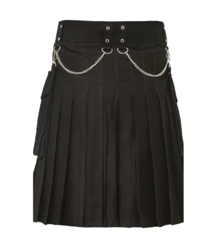 Famous Cargo Utility Kilt With Silver Chain