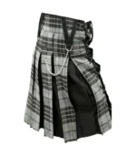 Grey Box Pleated Hybrid Kilt