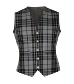 Grey Hamilton Tartan Waistcoat