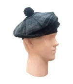 Grey Night Tartan Tam O Shanter Hat