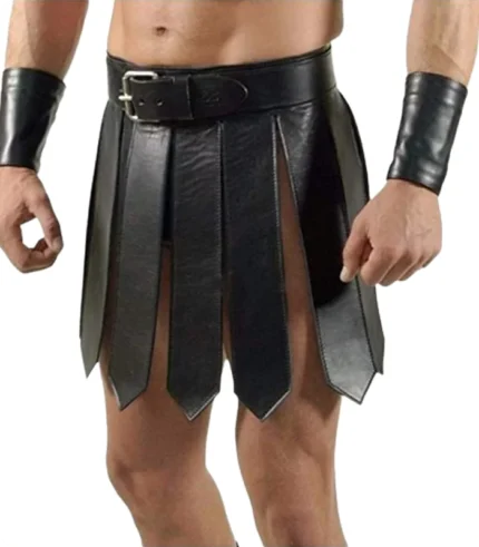 Handmade Gladiator Leather Kilt