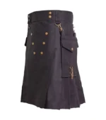 High Quality Khaki Utility Kilt right Side