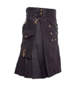 High Quality Khaki Utility Kilt Left Side