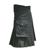 High Quality Scottish Black Firefighter Kilt