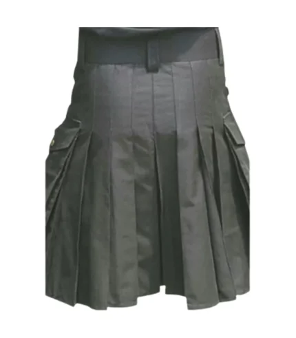 High Quality Scottish Black Firefighter Kilt