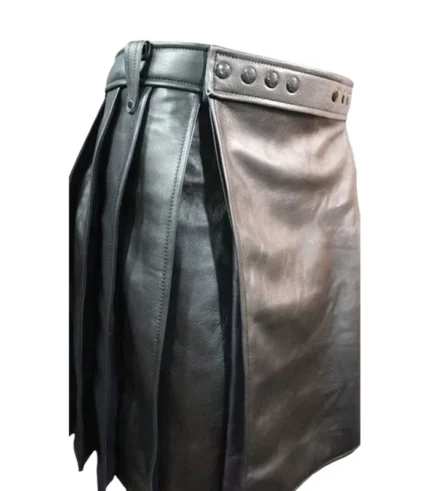 Leather Kilt with Navy Highlights