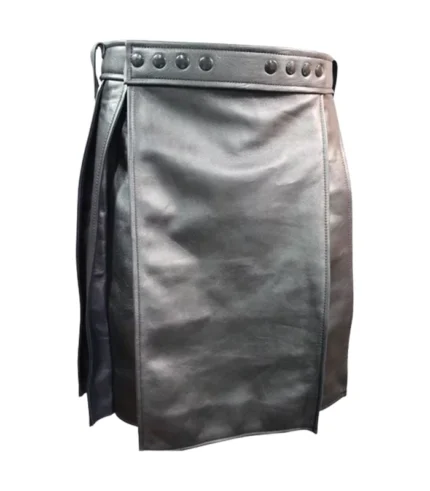 Leather Kilt with Navy Highlights