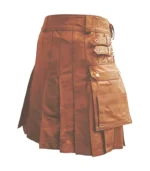 Luxurious Brown Leather Kilt