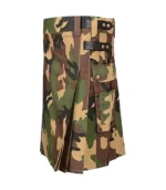 Multi Military Camouflage Tactical Kilt Side