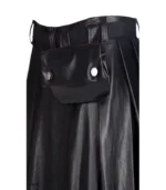 Premium Quality Black Leather Kilt