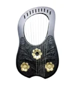 Rosewood 10 Strings Golden Flower Style Lyre Harp