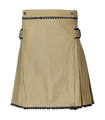 Stylish Brown Women Utility Kilt